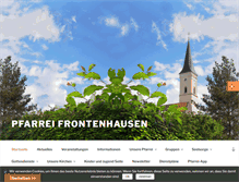 Tablet Screenshot of pfarrei-frontenhausen.de